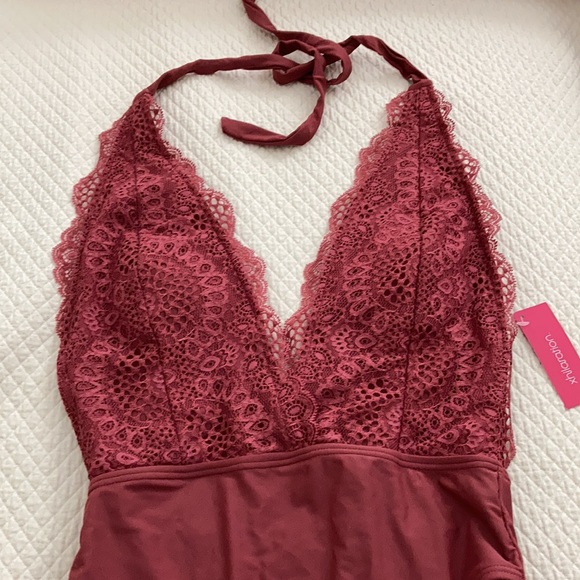 Mauve One Piece Swimsuit - Picture 2 of 6